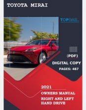 TOYOTA MIRAI 2021 OWNERS MANUAL LHD& RHD